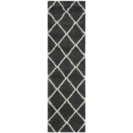 Safavieh Sgh-Hudson Shag Power Loomed Accent RugDark Grey & Ivory 2 x 3 ft. SGH281G-2